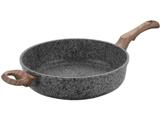 Djup stekpanna i granit, med eller utan lock, 28 cm