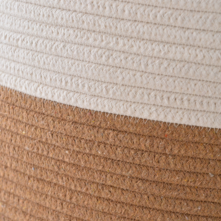 Vävd tvättkorg i bomull