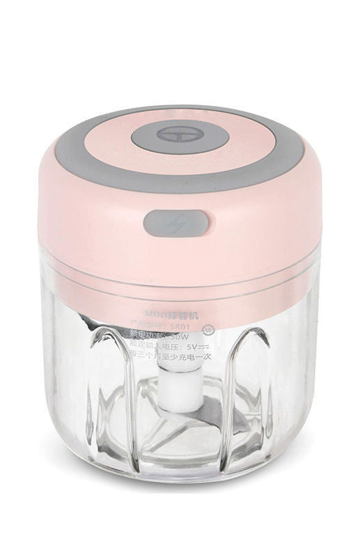 Rosa mini-mixer på 250 ml för vitlök, ingefära, torra kryddor och annat.