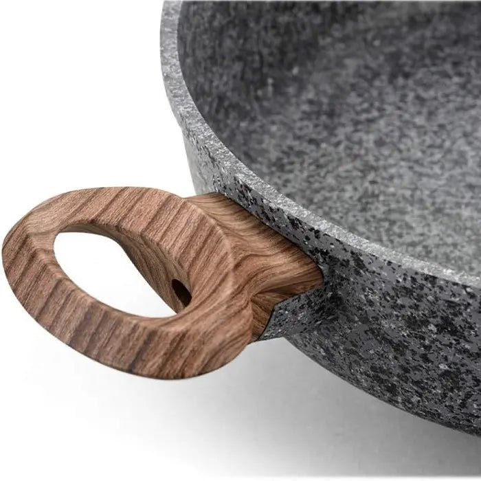 Djup stekpanna med granitbeläggning, med eller utan lock, 28 cm