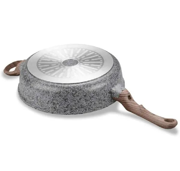 Djup stekpanna med granitbeläggning, med eller utan lock, 28 cm