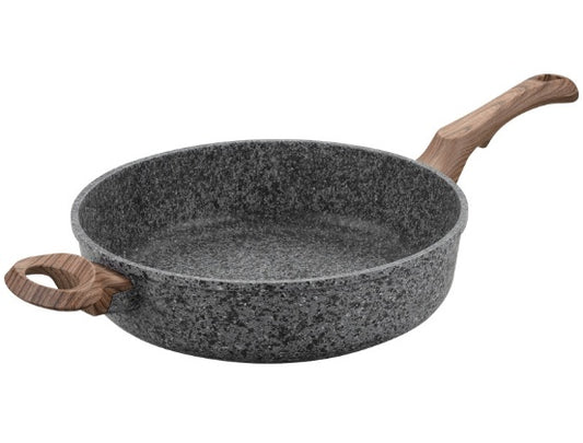 Djup stekpanna i granit, med eller utan lock, 28 cm