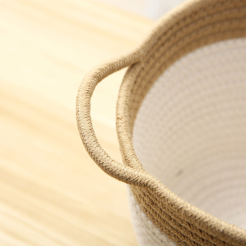 Vävd förvaringskorg i bomull för förvaring i snygg design